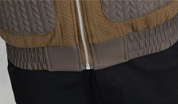 Veste Homme Hiver en Similicuir Épais – Style Streetwear avec Col Revers - Vestico