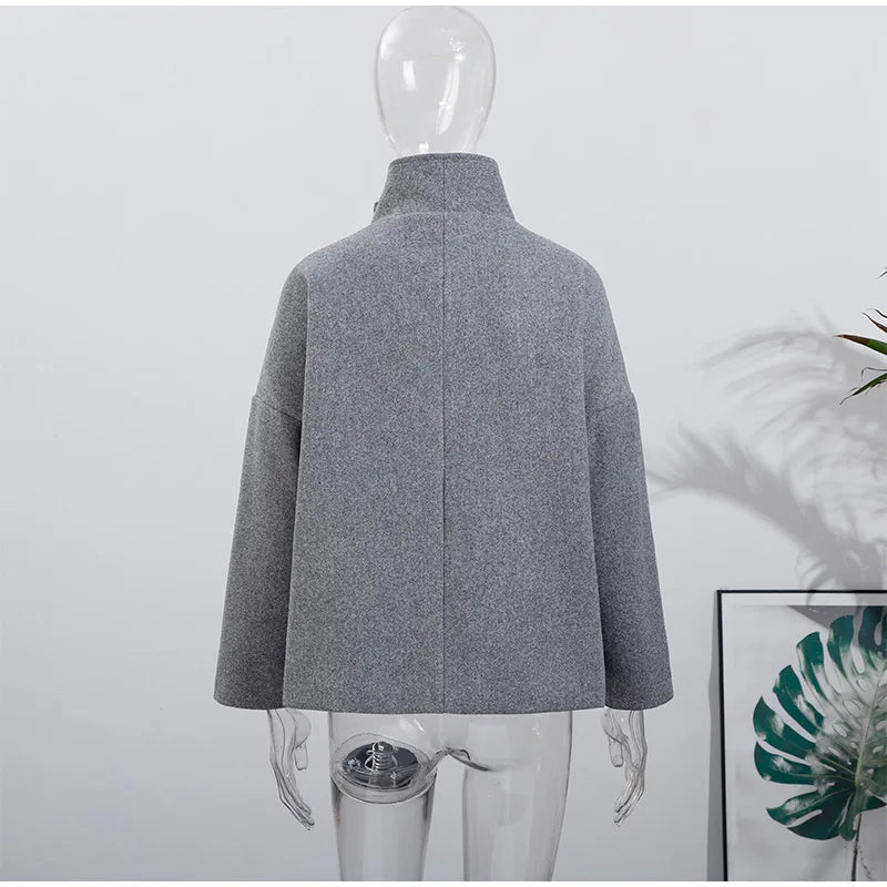 Manteau Femme Oversize en Laine Mélangée – Élégance Automne/Hiver - Vestico