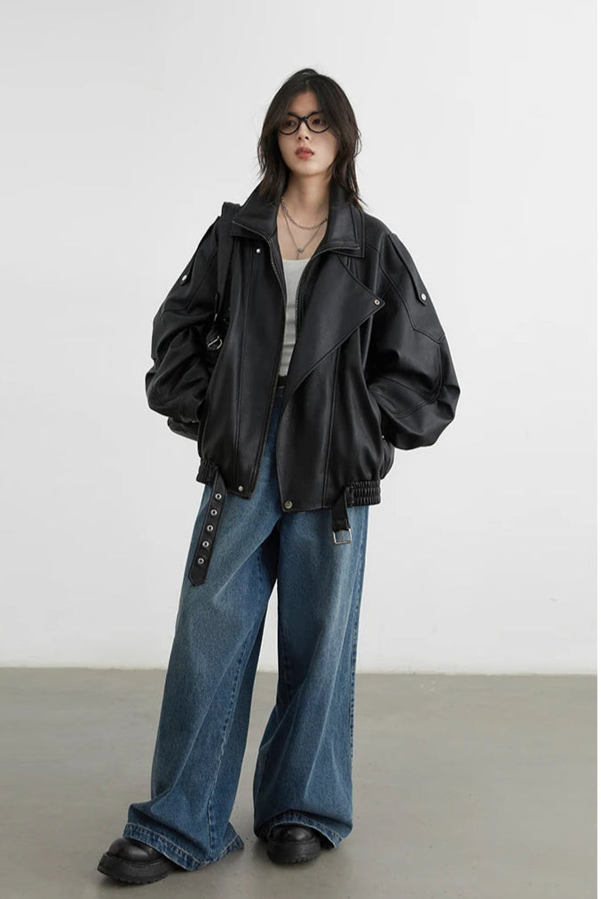 Veste Femme Similicuir – Col Rétro Chic - Vestico