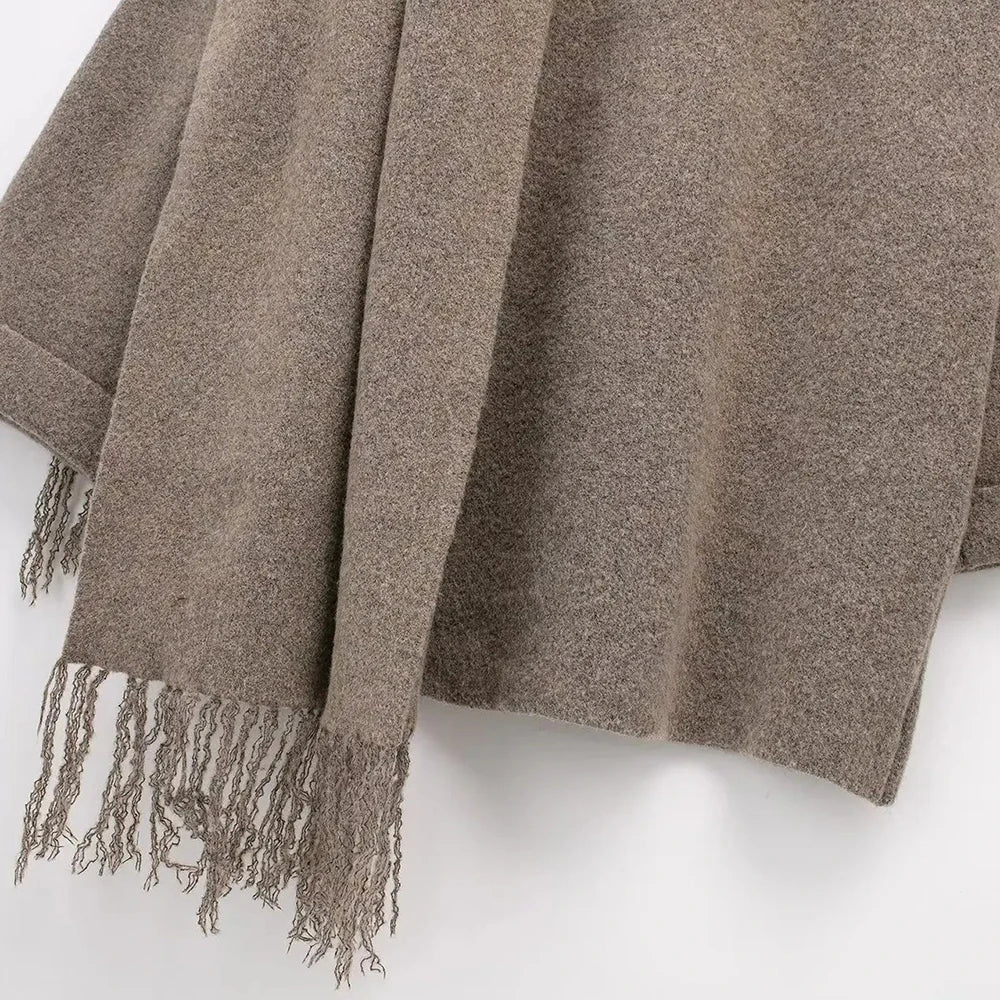 Cardigan Femme Élégant avec Écharpe – Slim & Chic - Vestico