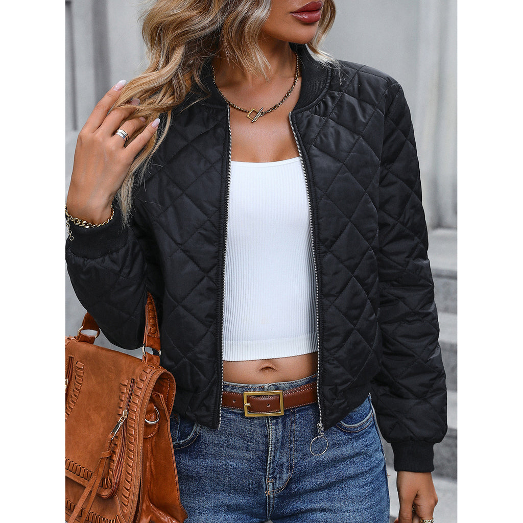 Veste Baseball Femme à Col Montant – Slim Fit et Doublure Coton - Vestico