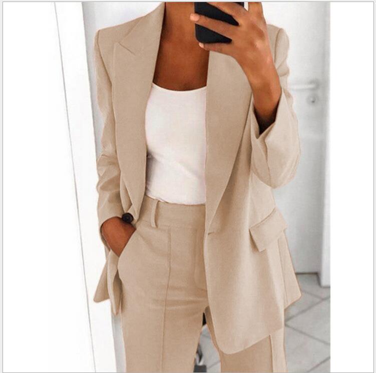 Ensemble Femme Élégant – Blazer Slim à Bouton + Pantalon Ajusté - Vestico