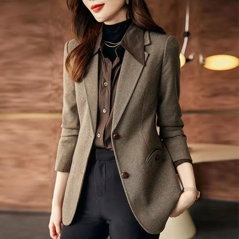 Blazer Femme Élégant en Laine – Style Tendance et Confort - Vestico